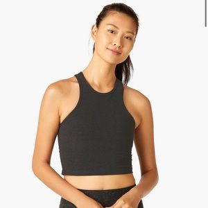 Spacedye studio cropped tank in darkest night